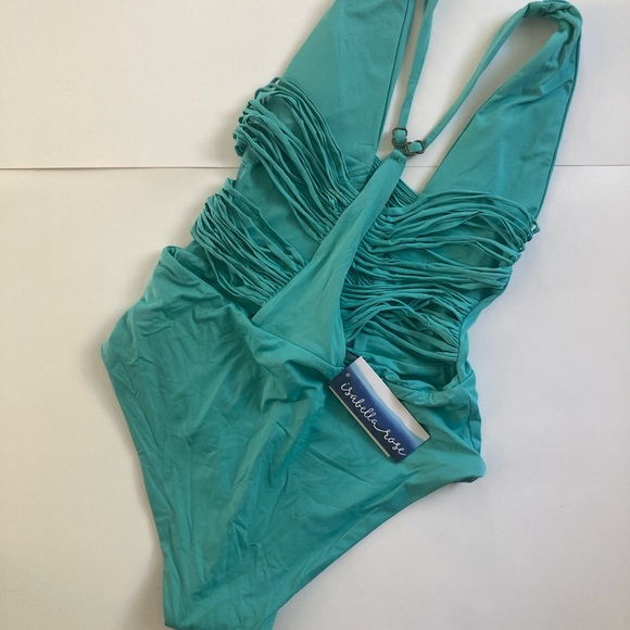 Isabella Rose Green Strappy One Piece NWT Medium - Picture 4 of 4